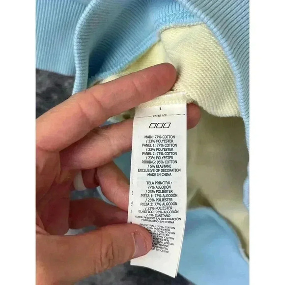 Lorna Jane Oversized Racer Sweatshirt Colorblock Women's L Green Blue Pullover - Picture 5 of 11